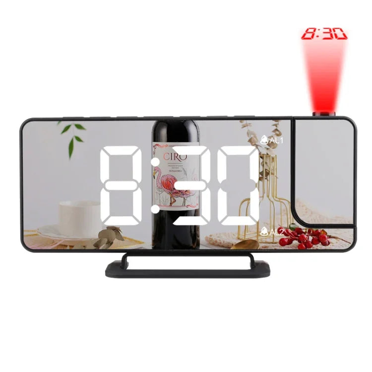 Đồng hồ báo thức chiếu gương kỹ thuật số TS-9210 với hiển thị thời gian và chiếu, TS-9210