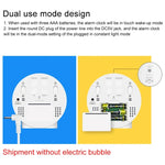 Đồng hồ báo thức LED gương tròn 8816 đa năng, 8816 (Màu đen), 8816 (Màu trắng)