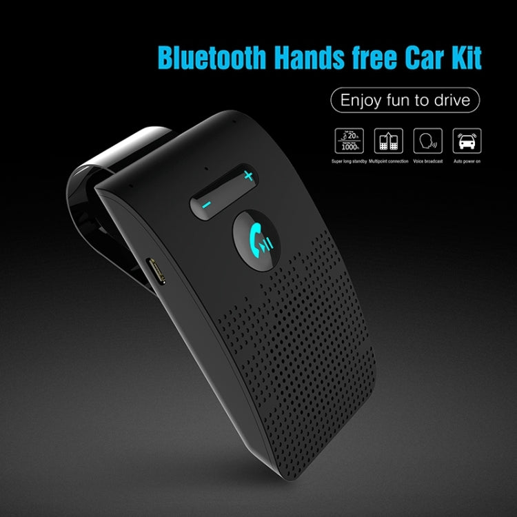 Bộ kit loa rảnh tay xe hơi Bluetooth không dây đa điểm SP09 V4.2, hỗ trợ đọc giọng nói & cảm biến rung