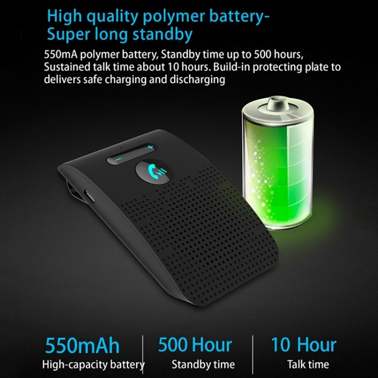 Bộ kit loa rảnh tay xe hơi Bluetooth không dây đa điểm SP09 V4.2, hỗ trợ đọc giọng nói & cảm biến rung