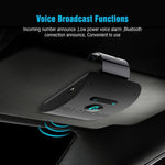 Bộ kit loa rảnh tay xe hơi Bluetooth không dây đa điểm SP09 V4.2, hỗ trợ đọc giọng nói & cảm biến rung