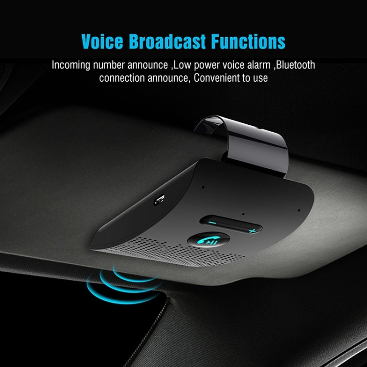 Bộ kit loa rảnh tay xe hơi Bluetooth không dây đa điểm SP09 V4.2, hỗ trợ đọc giọng nói & cảm biến rung