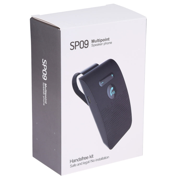 Bộ kit loa rảnh tay xe hơi Bluetooth không dây đa điểm SP09 V4.2, hỗ trợ đọc giọng nói & cảm biến rung