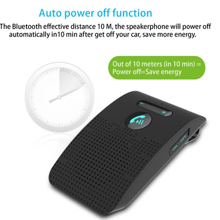 Bộ kit loa rảnh tay xe hơi Bluetooth không dây đa điểm SP09 V4.2, hỗ trợ đọc giọng nói & cảm biến rung