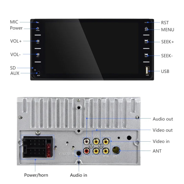 Thiết bị dẫn đường GPS xe hơi màn hình cảm ứng đa điểm 7 inch 848V, hỗ trợ thẻ TF / USB / AUX / MP5 Player / kết nối Android & iPhone, 848V