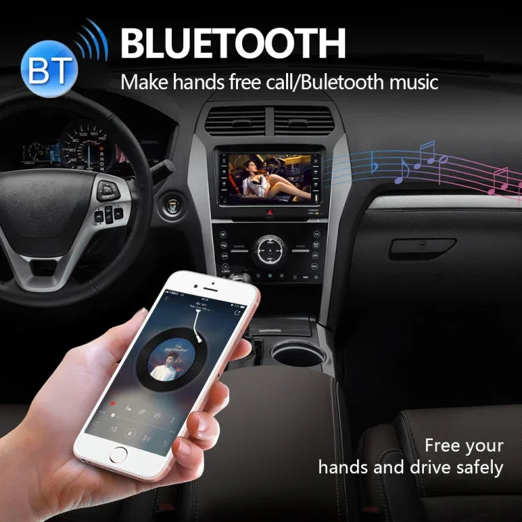 Thiết bị dẫn đường GPS xe hơi màn hình cảm ứng đa điểm 7 inch 848V, hỗ trợ thẻ TF / USB / AUX / MP5 Player / kết nối Android & iPhone, 848V