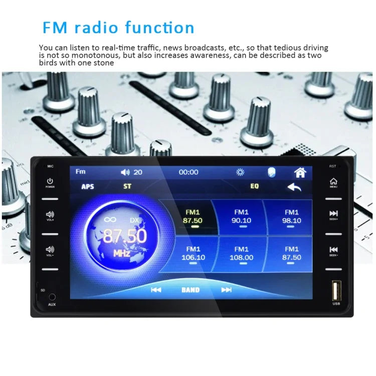 Thiết bị dẫn đường GPS xe hơi màn hình cảm ứng đa điểm 7 inch 848V, hỗ trợ thẻ TF / USB / AUX / MP5 Player / kết nối Android & iPhone, 848V