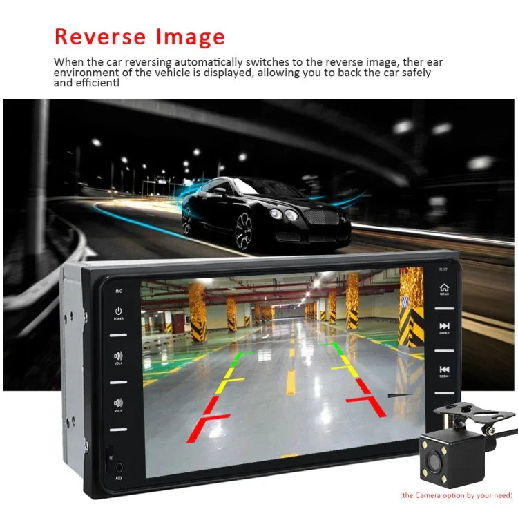 Thiết bị dẫn đường GPS xe hơi màn hình cảm ứng đa điểm 7 inch 848V, hỗ trợ thẻ TF / USB / AUX / MP5 Player / kết nối Android & iPhone, 848V