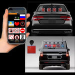Bảng hiển thị LED xe hơi điều khiển qua ứng dụng Bluetooth không dây 32x32 pixel màu đầy đủ biểu tượng cảm xúc mặt cười, 32x32 pixel sạc xe hơi