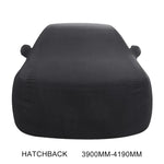 Bạt phủ xe hơi chống bụi, chống UV, cách nhiệt, co giãn bằng bông đàn hồi cho xe hatchback, Kích thước: 3.9m~4.19m, Kích thước: 3.9m~4.19m