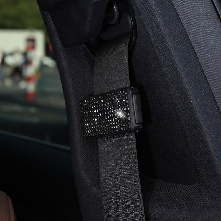 Car Seat Belts Crystal Clip Fixer Tightening Regulator, Crystal Black, Crystal Colour, Crystal Pink, Crystal Blue, Crystal Red, Crystal White