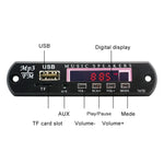 Bảng giải mã âm thanh MP3 xe hơi 12V radio FM thẻ TF USB cổng AUX 3,5 mm, không có Bluetooth và ghi âm