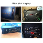 Bảng giải mã máy nghe nhạc MP3 ô tô 12V, Bluetooth, radio FM, TF, USB, AUX 3.5 mm, không có chức năng ghi âm, không có ghi âm