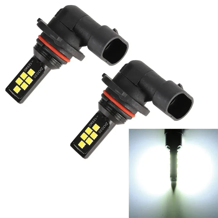 2 Cái Đèn sương mù ô tô 9005 DC9-16V / 3.5W / 6000K / 320LM 12LEDs SMD-ZH3030, có dòng điện không đổi, 9005