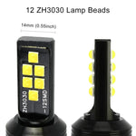 2 Cái Đèn sương mù ô tô 9005 DC9-16V / 3.5W / 6000K / 320LM 12LEDs SMD-ZH3030, có dòng điện không đổi, 9005