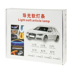 2 PCS 12V Car Daytime Running Lights Soft Article Lamp, White + Yellow Light, Length: 85cm, 85cm