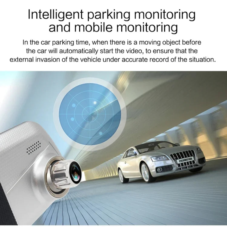 Gương chiếu hậu LCD cảm ứng 7 inch V100 Ghi hình xe với camera riêng biệt, Góc nhìn rộng 170 độ, Hỗ trợ nhìn ban đêm / Quay vòng / Phát hiện chuyển động / Cảm biến G / Thẻ TF, 7 inch