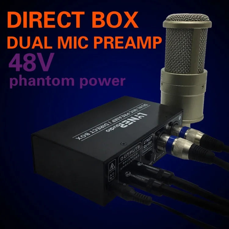 LINEPAUDIO A961 Bộ Khuếch Đại Micro 2 Kênh cho Đàn Guitar Điện và Đàn Bass Điện, A961