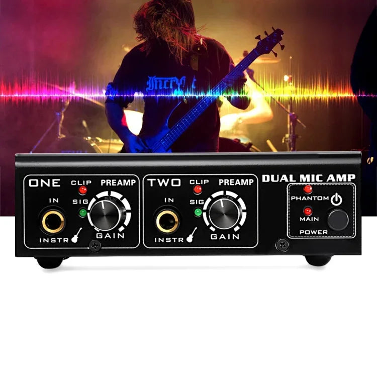 LINEPAUDIO A961 Bộ Khuếch Đại Micro 2 Kênh cho Đàn Guitar Điện và Đàn Bass Điện, A961