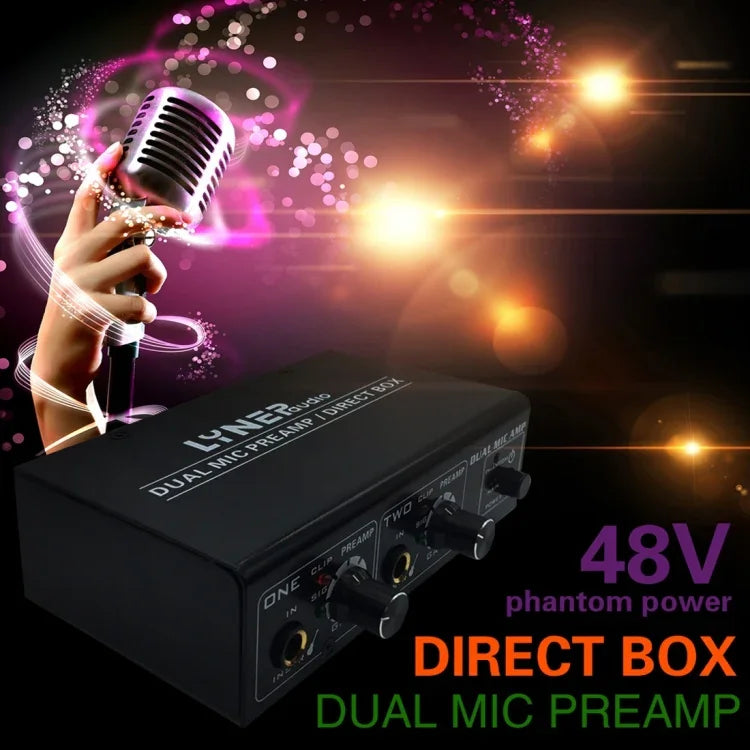 LINEPAUDIO A961 Bộ Khuếch Đại Micro 2 Kênh cho Đàn Guitar Điện và Đàn Bass Điện, A961