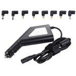 Sạc xe hơi đa năng 90W cho laptop với 8 bộ chuyển đổi nguồn & 1 cổng USB cho Samsung, Sony, Asus, Acer, IBM, HP, Lenovo