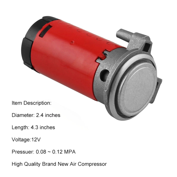 12V Portable Air Compressor for Air Horn Car Truck Vehicle, 12V Red