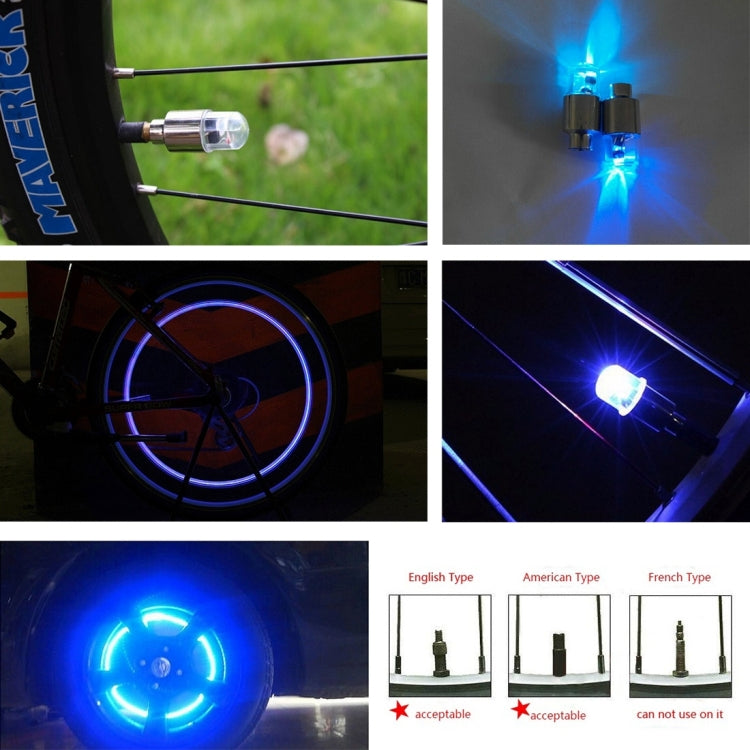 2 đèn nắp van bánh xe có pin cho ô tô / xe máy / xe đạp