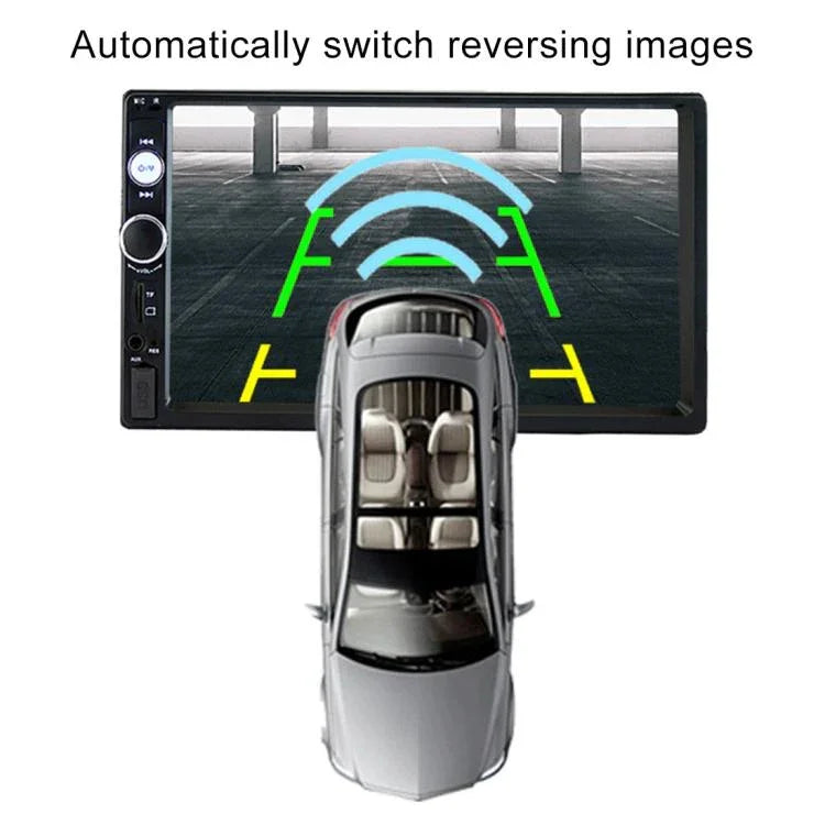 Đầu thu radio ô tô 2 Din 7 inch HD 7010B, hỗ trợ FM & USB & thẻ TF, 7010B