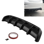 Universal Car Rear Bumper Lip Diffuser 6 Shark Fin Style Black ABS, Size: 67cm, Black