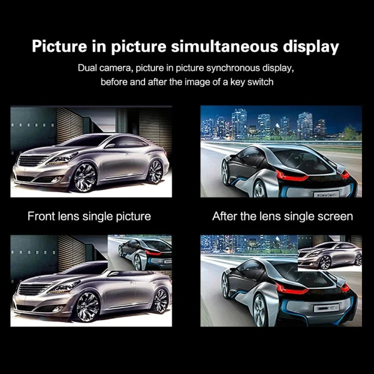G705 gương chiếu hậu màn hình cảm ứng LCD 5 inch ghi hình xe hơi với camera riêng biệt, góc nhìn rộng 170 độ, hỗ trợ quay vòng video / phát hiện chuyển động / cảm biến G / thẻ TF, G705