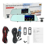 G705 gương chiếu hậu màn hình cảm ứng LCD 5 inch ghi hình xe hơi với camera riêng biệt, góc nhìn rộng 170 độ, hỗ trợ quay vòng video / phát hiện chuyển động / cảm biến G / thẻ TF, G705