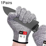 Một đôi găng tay làm vườn chống cắt HPPE cấp thực phẩm, cấp độ 5 chống cắt, chống mài mòn, găng tay làm việc an toàn, kích thước: M, chiều dài: 22cm, kích thước: M/đen, kích thước: M/trắng