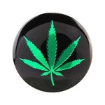 4 PCS Car-Styling Green Leaves Pattern Metal Wheel Hub Decorative Sticker, Diameter: 5.8cm, Green Leaves