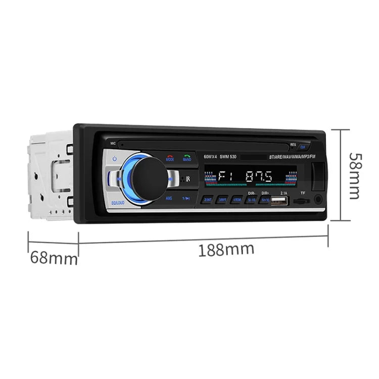 SWM-530 Bộ sạc xe hơi 12V đa năng 2 cổng USB, đầu thu radio MP3, hỗ trợ FM & Bluetooth có điều khiển từ xa, SWM-530