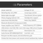 SWM-530 Bộ sạc xe hơi 12V đa năng 2 cổng USB, đầu thu radio MP3, hỗ trợ FM & Bluetooth có điều khiển từ xa, SWM-530