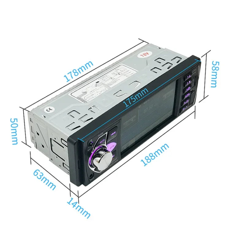 SWM-4022D Đầu thu radio xe hơi đa năng 12V màn hình HD 4,1 inch MP5, hỗ trợ FM & Bluetooth & thẻ TF có điều khiển từ xa, SWM-4022D