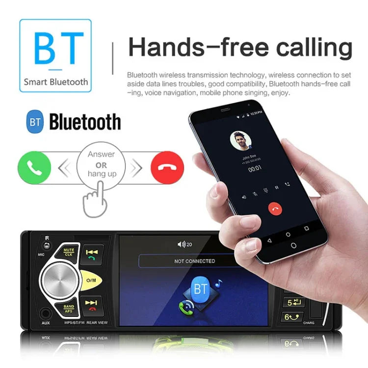 SWM-4022D Đầu thu radio xe hơi đa năng 12V màn hình HD 4,1 inch MP5, hỗ trợ FM & Bluetooth & thẻ TF có điều khiển từ xa, SWM-4022D