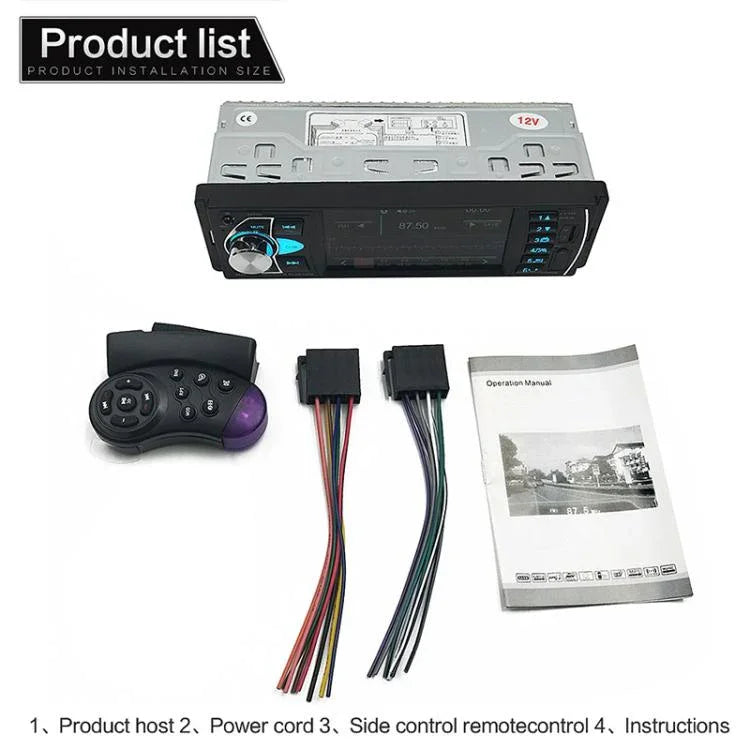 SWM-4022D Đầu thu radio xe hơi đa năng 12V màn hình HD 4,1 inch MP5, hỗ trợ FM & Bluetooth & thẻ TF có điều khiển từ xa, SWM-4022D