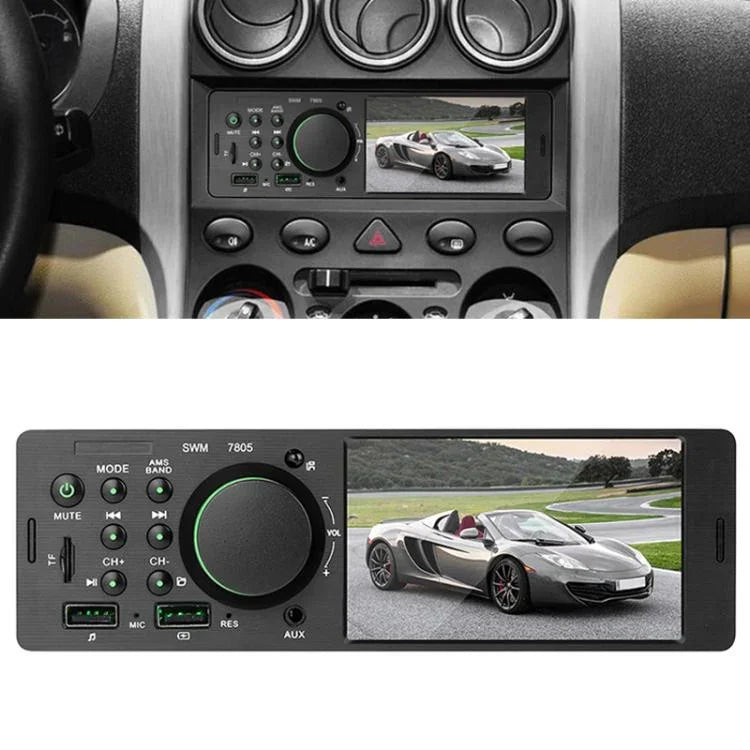 Đầu thu radio ô tô đa năng MP5 4.1 inch 7805, Hỗ trợ FM & Bluetooth & thẻ TF với điều khiển từ xa, 7805