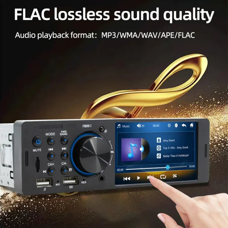 Đầu thu radio ô tô đa năng MP5 màn hình cảm ứng 4.1 inch SWM-7805C, Hỗ trợ FM & Bluetooth & thẻ TF với điều khiển từ xa, SWM-7805C