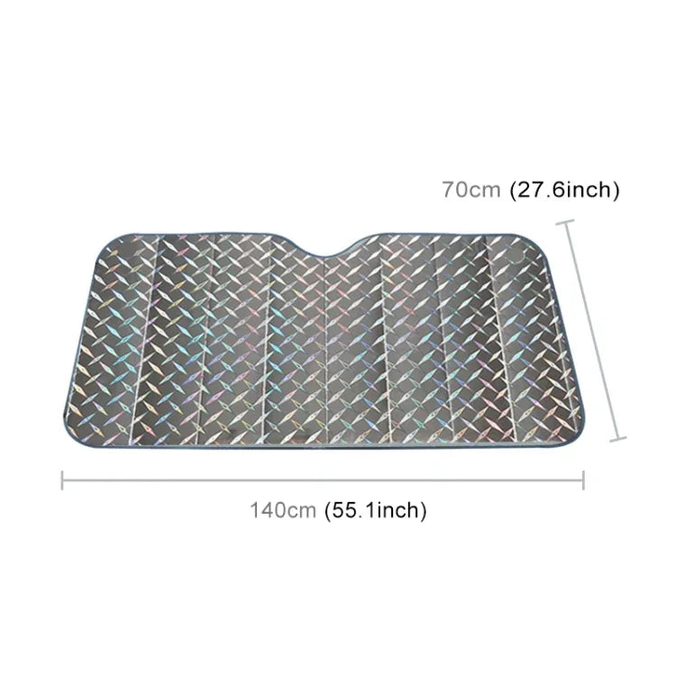 Tấm che nắng kính chắn gió xe hơi ba ngăn, chắn cửa sổ trước, chống tia UV, kích thước: 140 x 70cm, 140*70cm