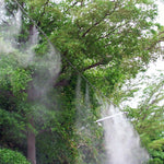 Hệ thống phun sương làm mát tưới nước sân vườn ngoài trời PE với 6 vòi phun sương, chiều dài: 6m, chiều dài: 6m
