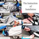 PVC Anti-Dust Sunproof Sedan Car Cover with Warning Strips, Fits Cars up to 4.1m(160 inch) in Length, 160inch (S)