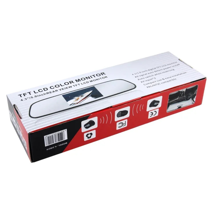 Màn hình ô tô màu TFT-LCD 5.0 inch 480*272, Hỗ trợ chức năng tự động chuyển màn hình khi lùi, 5.0 inch 480*272