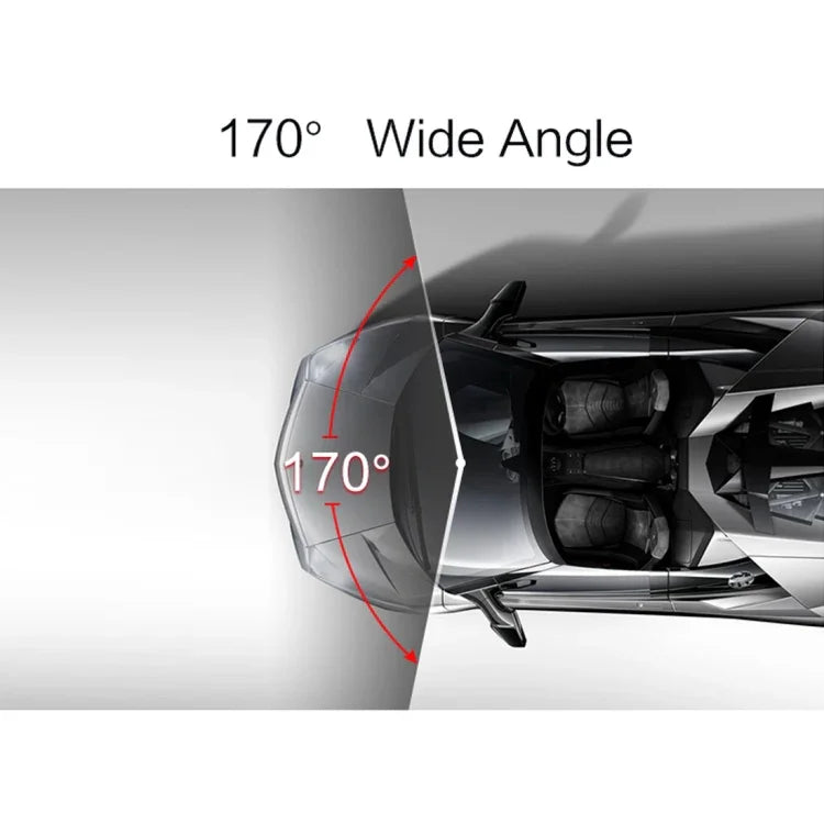 Ghi hình video HD 4 inch màn hình HD cho xe hơi với camera F2.0 riêng biệt, 12MP góc rộng 170 độ / quay vòng phía sau / ghi hình cảm biến G / WDR Full HD / camera trước 1080P / camera sau 720P / hỗ trợ thẻ TF 32G, 4 inch