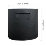 Túi trồng cây 3 gallon bằng vải không dệt dày, có tay cầm, túi thông khí