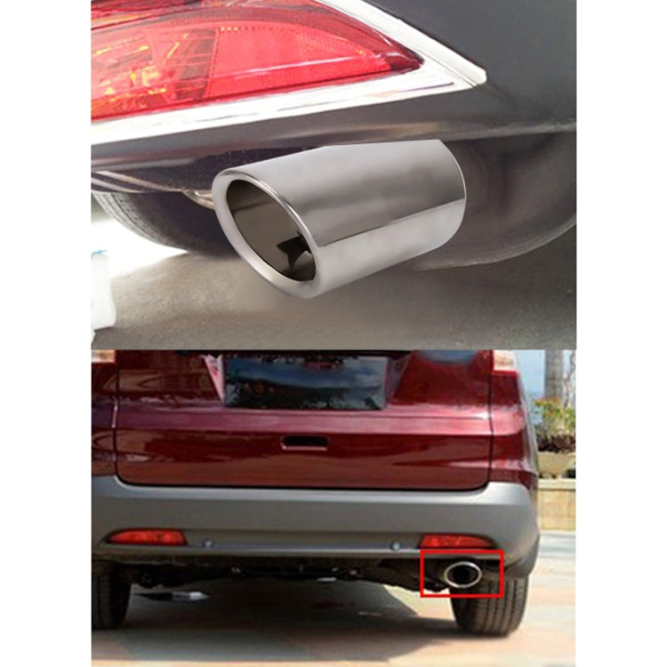 2 PCS Car Styling Stainless Steel Exhaust Tail Muffler Tip Pipe for VW Volkswagen 1.4T Swept Volume, 1.4T