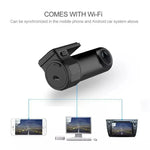 Camera hành trình xe hơi mini WiFi màn hình Full HD ghi hình video, phát hiện chuyển động, hỗ trợ thẻ TF & Android & IOS, K602