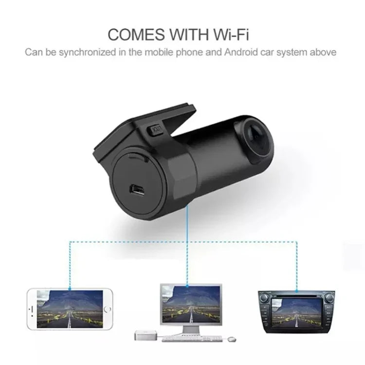 Camera hành trình xe hơi mini WiFi màn hình Full HD ghi hình video, phát hiện chuyển động, hỗ trợ thẻ TF & Android & IOS, K602