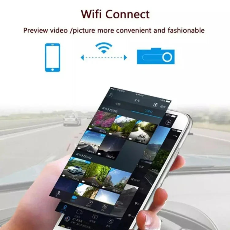 Camera hành trình xe hơi mini WiFi màn hình Full HD ghi hình video, phát hiện chuyển động, hỗ trợ thẻ TF & Android & IOS, K602